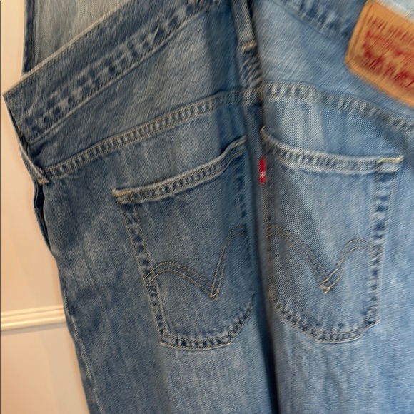 Levi’s Heritage Medium Wash Open Back Denim Overalls Size S - Picture 9 of 15